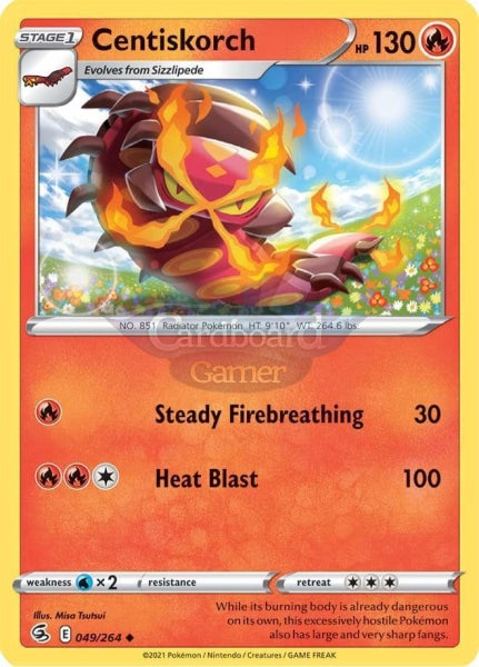 049/264 Centiskorch Rare Fusion Strike Single Card