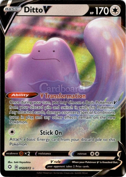 050/072 Ditto V Ultra Rare Shining Fates Single Card