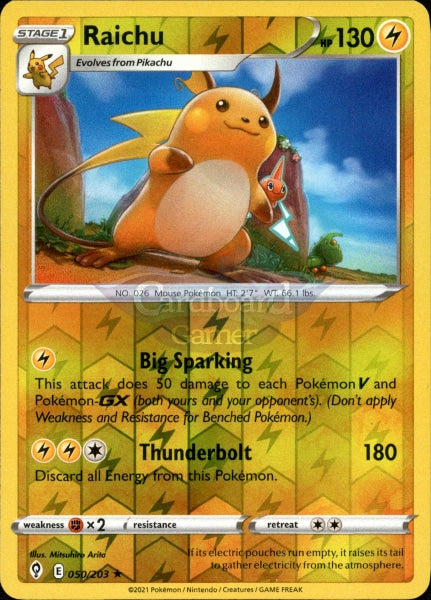 050/203 Raichu Reverse Holo Evolving Skies Single Card