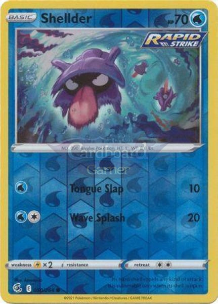 050/264 Shellder Common Reverse Holo Fusion Strike Single Card