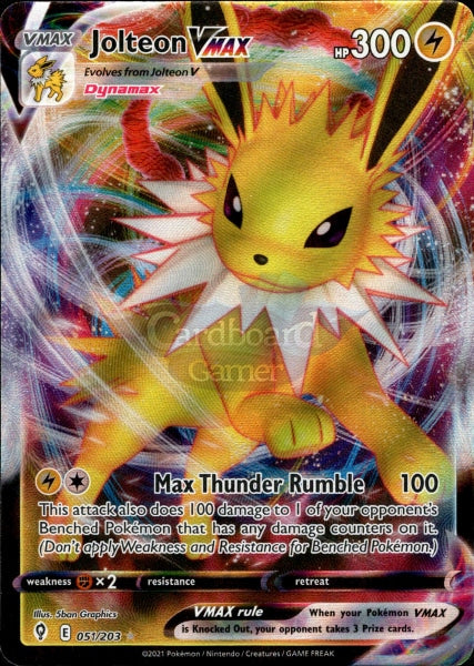 051/203 Jolteon Vmax Evolving Skies Single Card