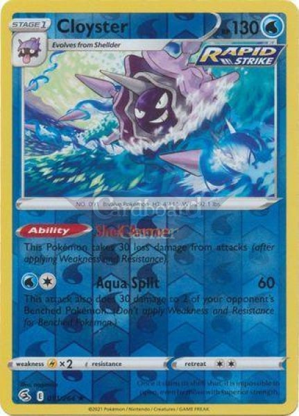 051/264 Cloyster Rare Reverse Holo Fusion Strike Single Card