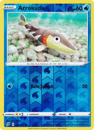 052/192 Arrokuda Common Reverse Holo Rebel Clash