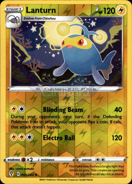 053/203 Lanturn Reverse Holo Evolving Skies Single Card