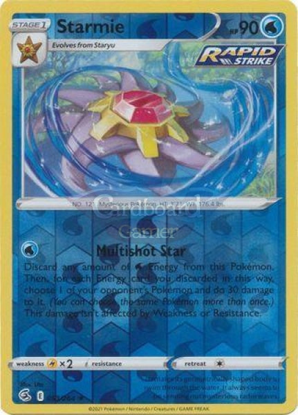 053/264 Starmie Rare Reverse Holo Fusion Strike Single Card