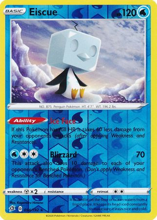 054/192 Eiscue Rare Reverse Holo Rebel Clash
