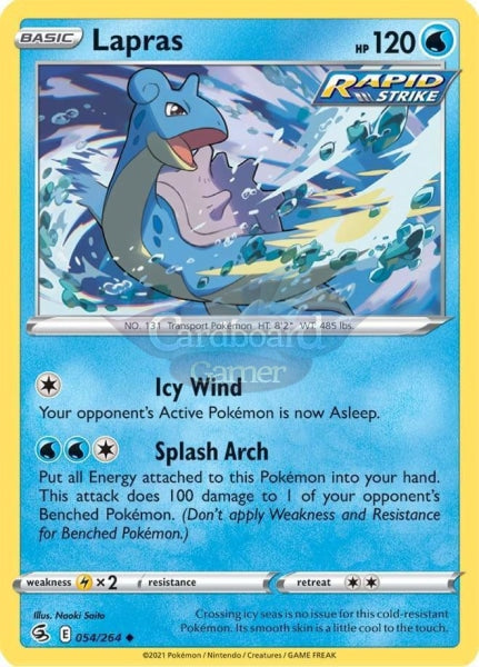 054/264 Lapras Uncommon Fusion Strike Single Card