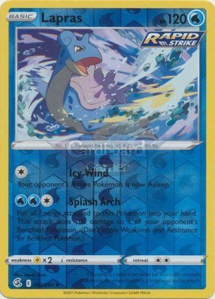 054/264 Lapras Uncommon Reverse Holo Fusion Strike Single Card