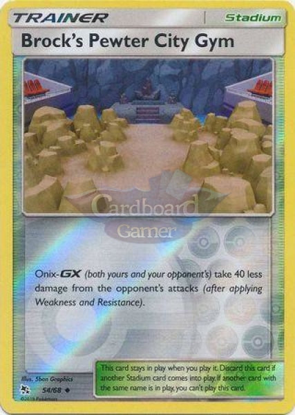 054/68 Brocks Pewter City Gym Trainer Uncommon Reverse Holo Hidden Fates Single Card