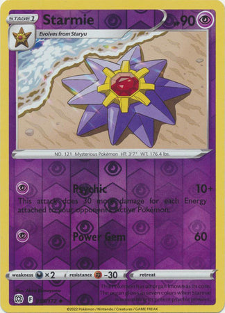 055/172 Starmie Uncommon Reverse Holo Brilliant Stars Pokemon TCG