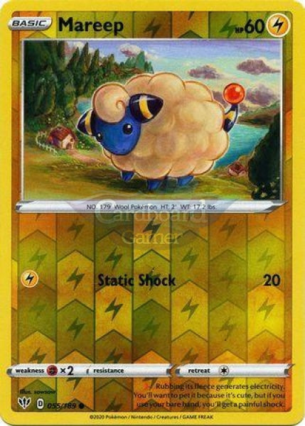 055/189 Mareep Common Reverse Holo Darkness Ablaze Single Card