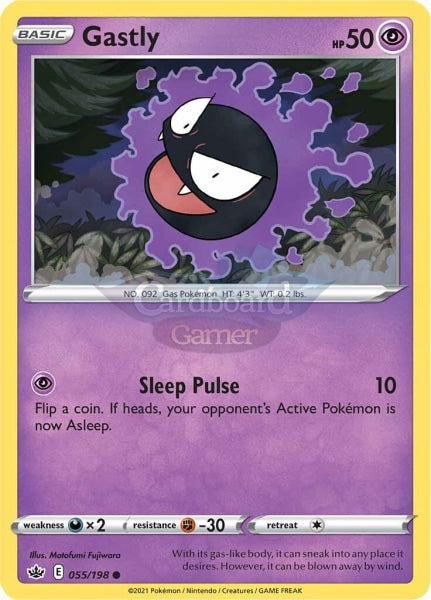 055/198 Gastly Common Chilling Reign Single Card