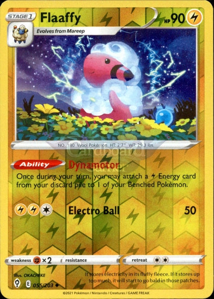 055/203 Flaaffy Reverse Holo Evolving Skies Single Card