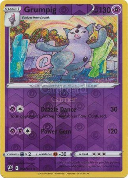 056/163 Grumpig Reverse Holo Uncommon Battle Styles Single Card