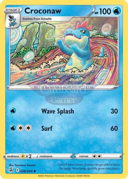 056/264 Croconaw Uncommon Fusion Strike Single Card