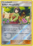 056/68 Erikas Hospitality Trainer Rare Reverse Holo Hidden Fates Single Card