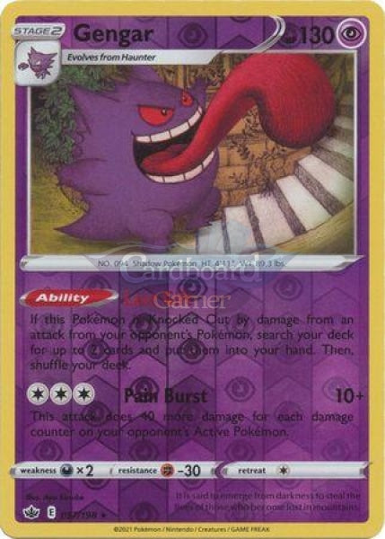 057/198 Gengar Rare Reverse Holo Chilling Reign Single Card