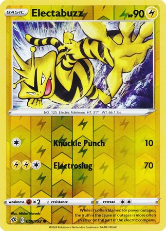 058/192 Electabuzz Common Reverse Holo Rebel Clash