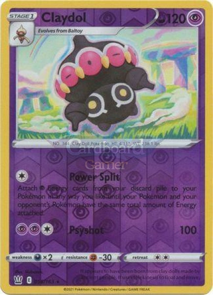 058/163 Claydol Reverse Holo Rare Battle Styles Single Card