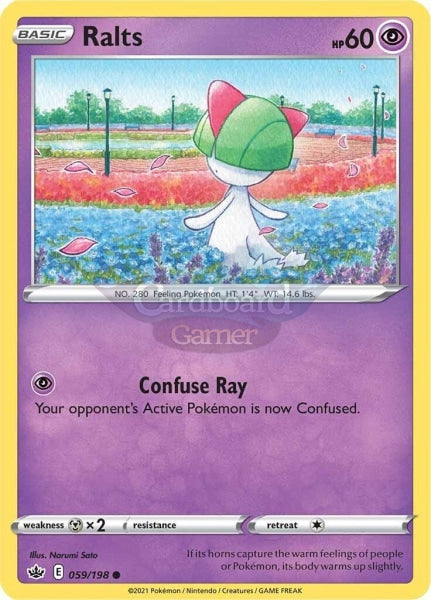 059/198 Ralts Common Chilling Reign Single Card