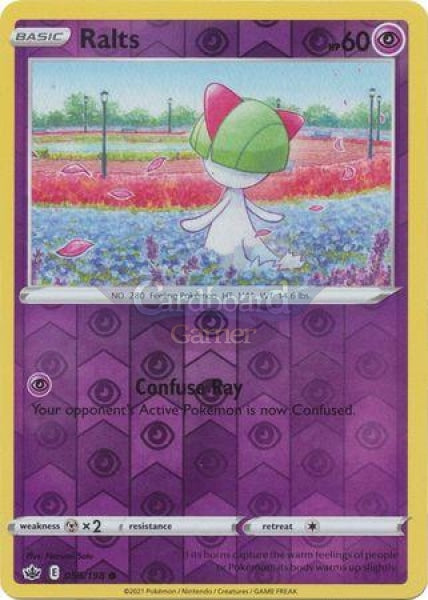 059/198 Ralts Common Reverse Holo Chilling Reign Single Card