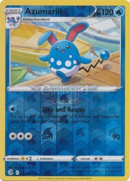 059/264 Azumarill Rare Reverse Holo Fusion Strike Single Card