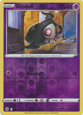 060/172 Duskull Common Reverse Holo Brilliant Stars Pokemon TCG