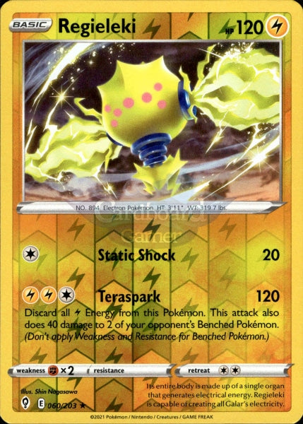 060/203 Regieleki Reverse Holo Evolving Skies Single Card