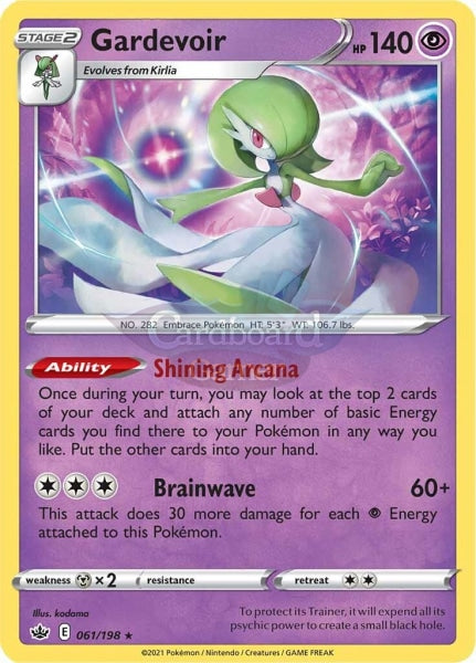 061/198 Gardevoir Holo Rare Chilling Reign Single Card