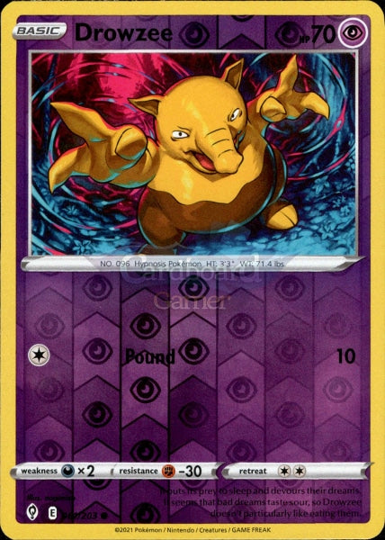 061/203 Drowzee Reverse Holo Evolving Skies Single Card