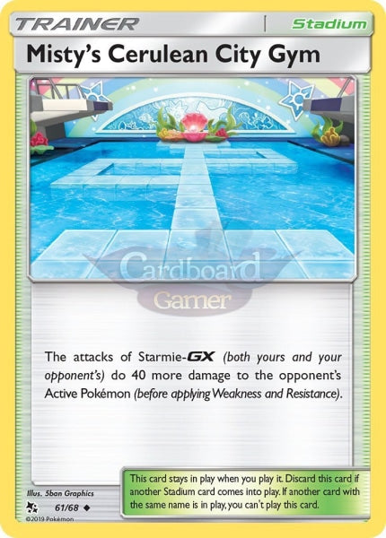 061/68 Mistys Cerulean City Gym Trainer Uncommon Hidden Fates Single Card