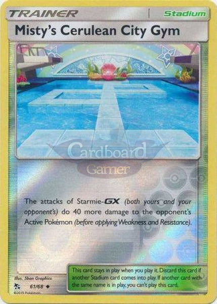 061/68 Mistys Cerulean City Gym Trainer Uncommon Reverse Holo Hidden Fates Single Card