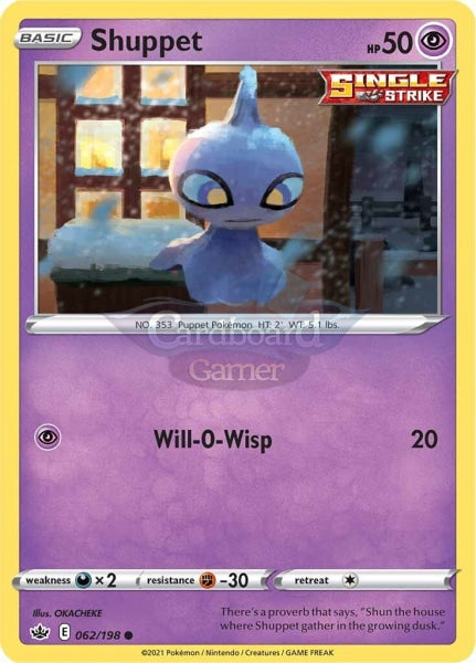 062/198 Shuppet Common Chilling Reign Single Card