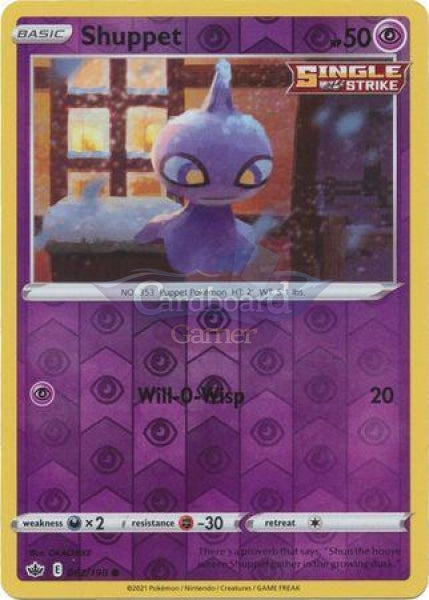 062/198 Shuppet Common Reverse Holo Chilling Reign Single Card