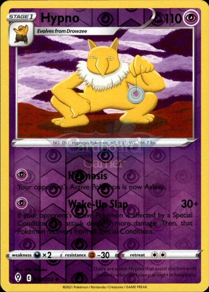 062/203 Hypno Reverse Holo Evolving Skies Single Card