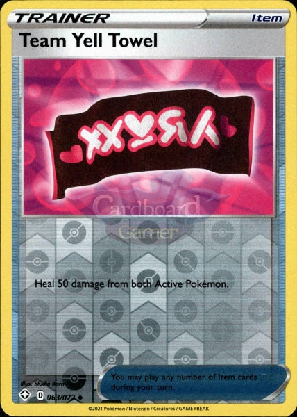 063/072 Team Yell Towel Uncommon Reverse Holo Shining Fates Single Card