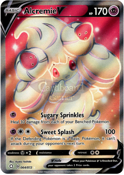 064/072 Alcremie V Full Art Ultra Rare Shining Fates Single Card