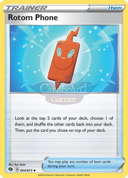 064/073 Rotom Phone Trainer Uncommon Champions Path Single Card