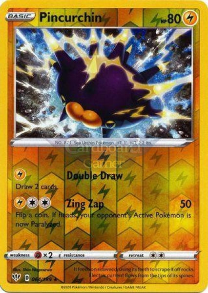 064/189 Pincurchin Holo Rare Reverse Darkness Ablaze Single Card