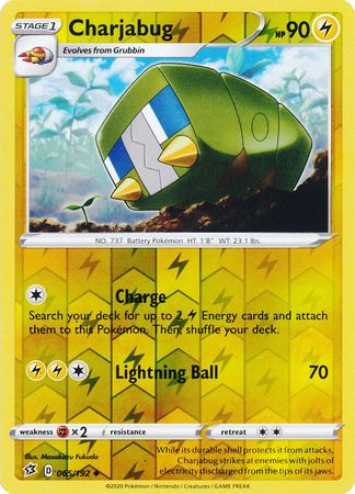 065/192 Charjabug Uncommon Reverse Holo Rebel Clash