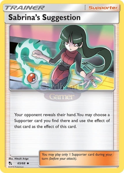 065/68 Sabrinas Suggestion Trainer Uncommon Hidden Fates Single Card