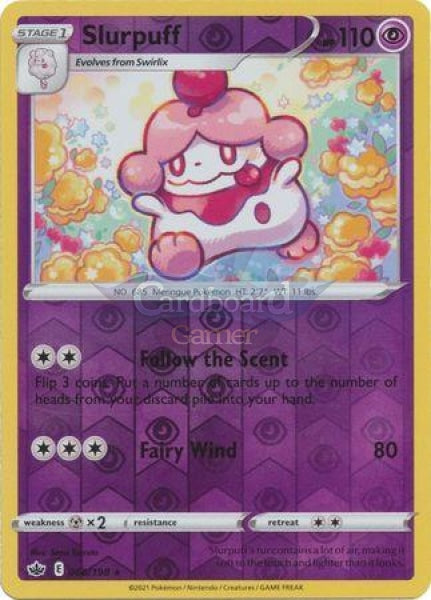 068/198 Slurpuff Rare Reverse Holo Chilling Reign Single Card