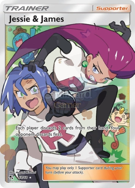 068/68 Jessie & James Full Art Ultra Rare Hidden Fates Single Card