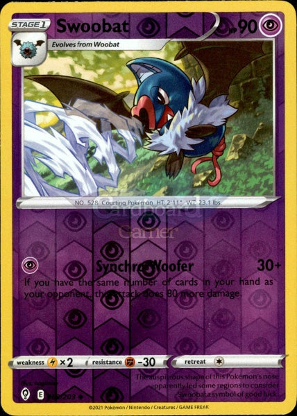 069/203 Swoobat Reverse Holo Evolving Skies Single Card