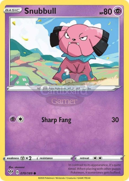 070/189 Snubbull Common Darkness Ablaze Single Card