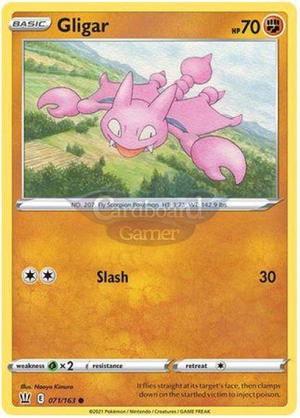 071/163 Gligar Common Battle Styles Single Card