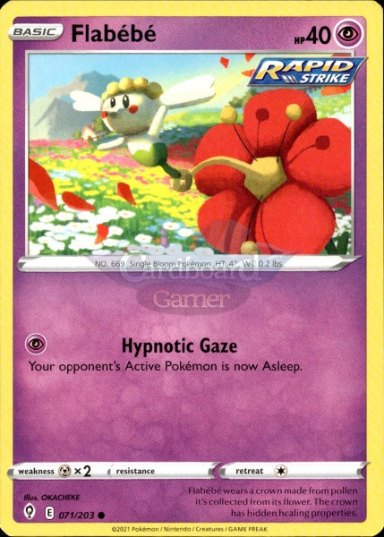 071/203 Flabébé Evolving Skies Single Card