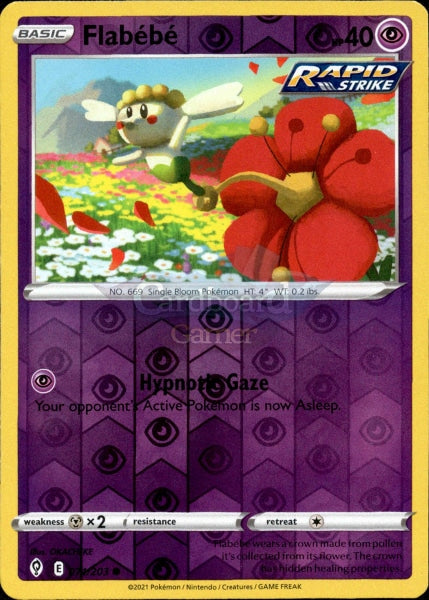 071/203 Flabébé Reverse Holo Evolving Skies Single Card