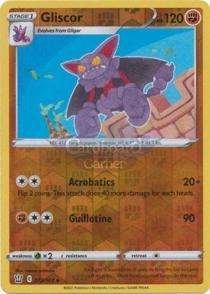 072/163 Gliscor Reverse Holo Uncommon Battle Styles Single Card