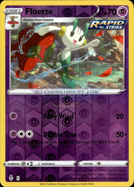 072/203 Floette Reverse Holo Evolving Skies Single Card